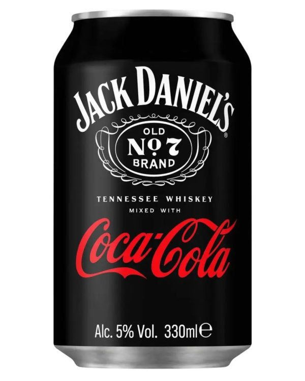 Jack Daniel s Old No. 7 Tennessee Whiskey & Coca Cola Premixed Can, 330 ml For Discount