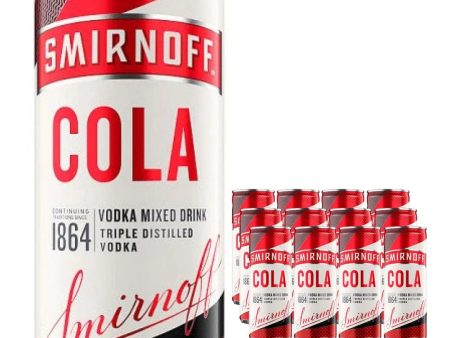 Smirnoff & Cola Can Multipack, 12 x 250 ml on Sale