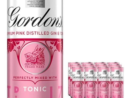 Gordon s Pink Gin & Schweppes Tonic Premixed Can Multipack, 12 x 250 ml Online Hot Sale