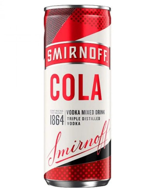 Smirnoff & Cola Can, 1 x 250 ml For Discount