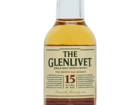 The Glenlivet 15 Year Old Malt Whisky Miniature, 5 cl Online now