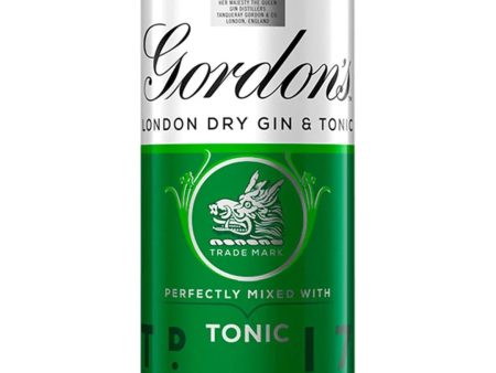 Gordon s London Dry Gin & Schweppes Tonic Premixed Can, 1 x 250 ml For Discount