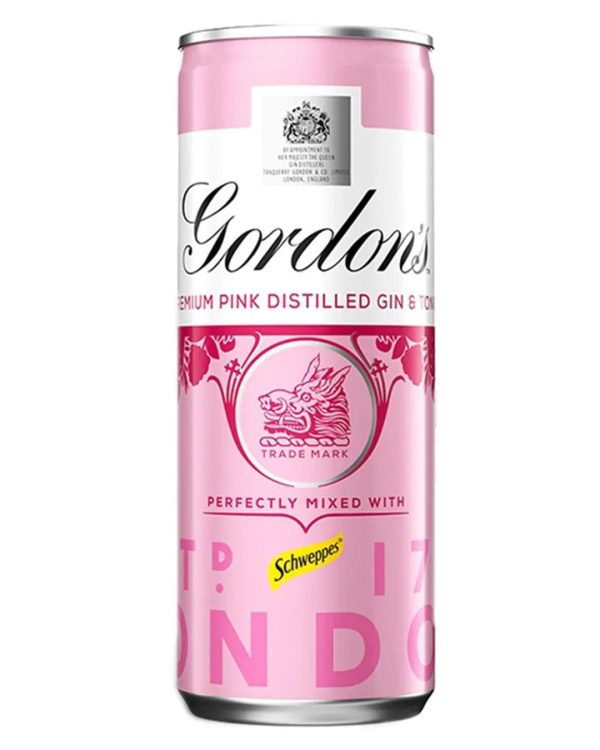 Gordon s Pink Gin & Schweppes Tonic Premixed Can, 1 x 250 ml Online