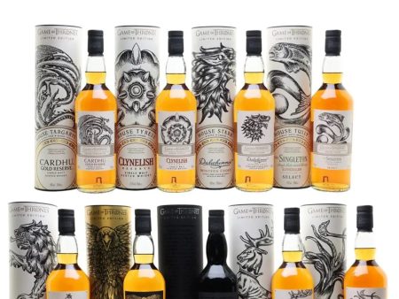 Game of Thrones Complete Set - Single Malt Whiskies, 9 x 70 cl For Sale