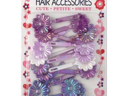 Joy Hair Barrettes Asst Pearl Purple Daisy Online now