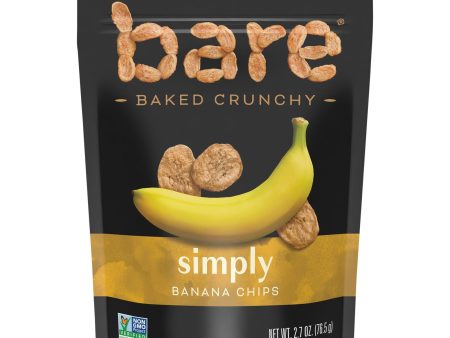 Bare Fruit - Banana Chips Simply Baked - Case Of 12 - 2.7 Ounces on Sale