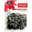 Annie Rubber Bands Asst Size 300Ct Black and White on Sale