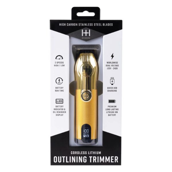 Hot & Hotter Cordless Lithium Outlining Trimmer Gold on Sale