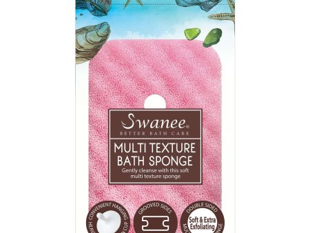 Swanee Rectangle Multi Texture Bath Sponge with Suction Cup Hot on Sale