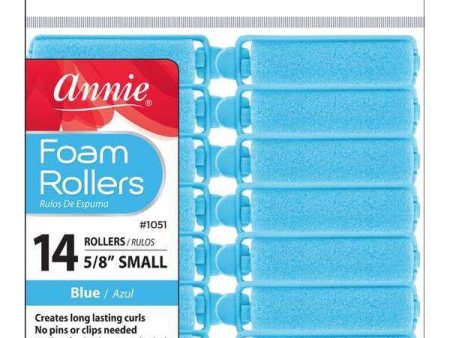 Annie Foam Rollers Small 14Ct Blue Online Hot Sale