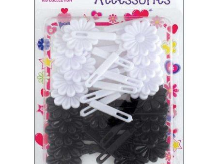 Joy Hair Barrettes 10Ct Black and White For Discount