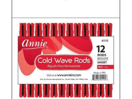 Annie Cold Wave Rods Short 12Ct Red on Sale