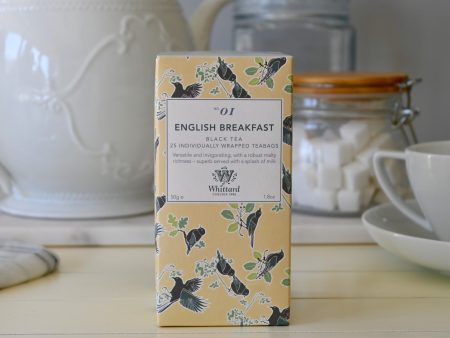 English Breakfast Tea Discoveries 25 Individually Wrapped Teabags Whittard- Best By: 10 2019 Online Sale