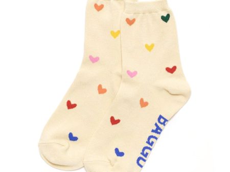 Baggu Crew Sock in Hearts Online now