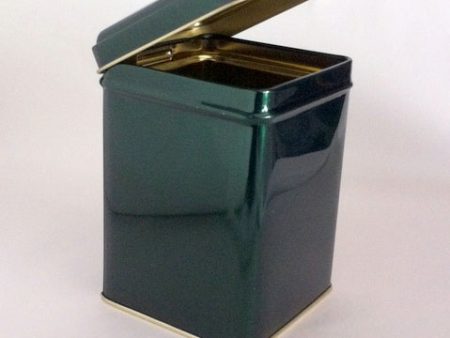 Green Hinged Lid 125g Storage Tin on Sale