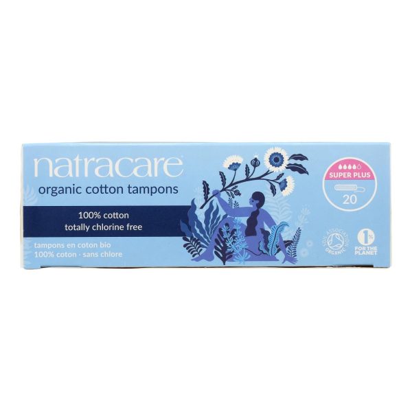 Natracare 100% Organic Cotton Tampons - Super Plus - 20 Pack Online