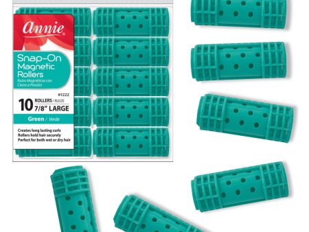 Annie Snap-On Magnetic Rollers Size L 10Ct Green Online