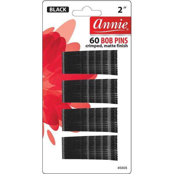 Annie Bob Pins 2  60Ct Matte Black Supply