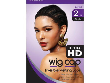 Ms. Remi HD Invisible Melting Wig Cap 2pc, Black Supply