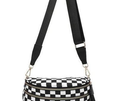 Checkered Bum Bag-White Online