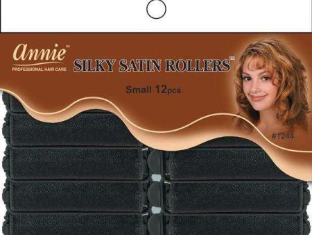 Annie Silky Satin Rollers Size S 12Ct Black Cheap