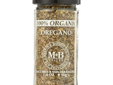 Morton And Bassett 100% Organic Seasoning - Oregano - .7 Oz - Case Of 3 Online Sale