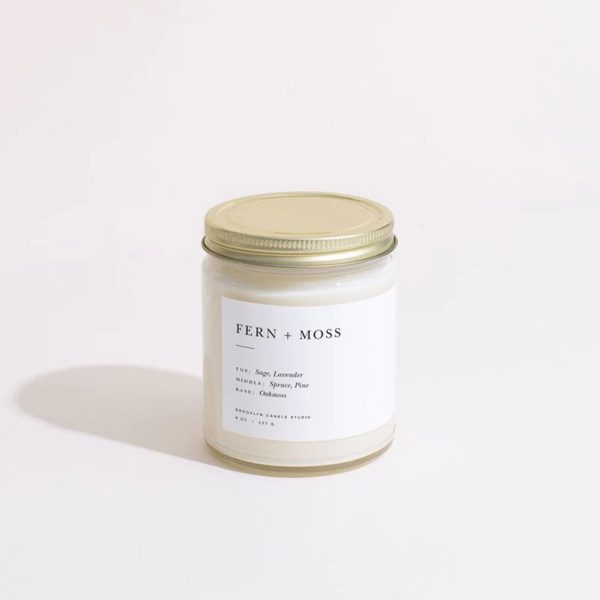 Brooklyn Candle Studio Fern + Moss Minimalist Scented Candle Online now