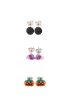 Three Pair Halloween Crystal Sterling Silver Earrings Online