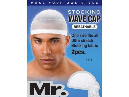 Mr. Durag Stocking Wave Cap 2Pc White Online Sale