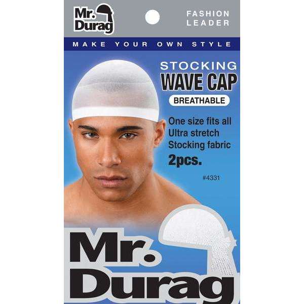 Mr. Durag Stocking Wave Cap 2Pc White Online Sale