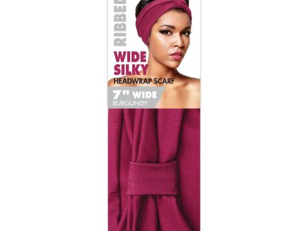 Ms. Remi Wide Silky Headwrap Scarf Ribbed Color Assorted on Sale