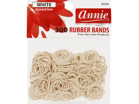 Annie Rubber Bands Asst Size 300Ct White Discount