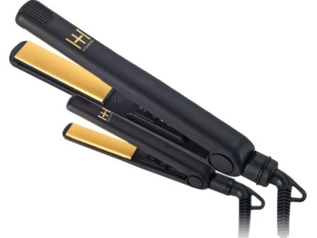 Hot & Hotter Gold Ceramic Flat Iron 2-in-1 Combo on Sale