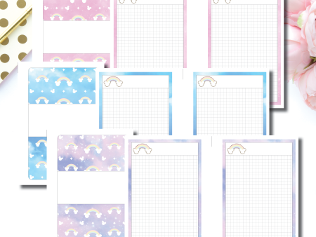 A6 TN Size | Magical Skies Grid Notes Printable Insert Discount