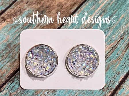 Iridescent Stud Earrings For Discount