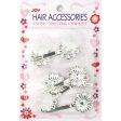 Joy Daisy Barrette 12ct Asst Silver on Sale