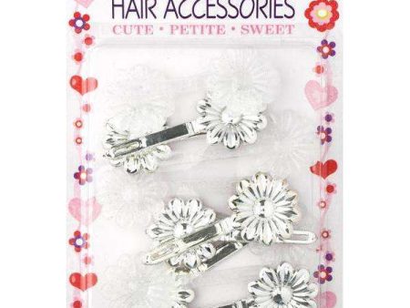 Joy Daisy Barrette 12ct Asst Silver on Sale