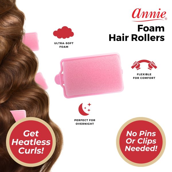 Annie Foam Rollers X-Large 8Ct Pink Online Sale