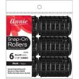 Annie Snap-On Rollers Size Jumbo 6Ct Black For Sale