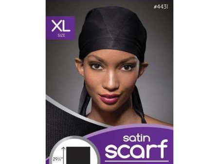 Ms. Remi Satin Scarf XL Black Online Sale