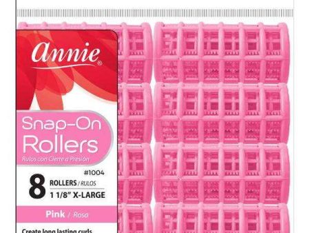 Annie Snap-On Rollers Size XL 8Ct Pink Online now