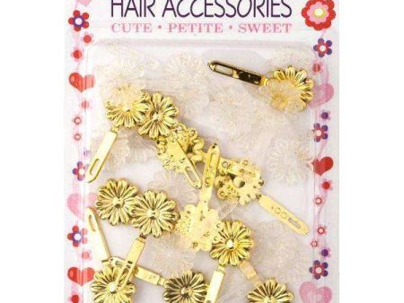 Joy Petit Daisy Barrettes Assorted Gold Sale