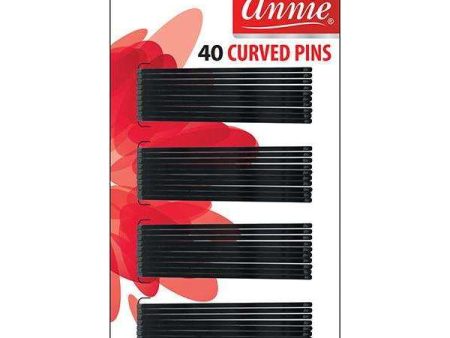 Annie Curved Pins 2 3 4  40Ct Black Sale