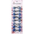 Joy Twin Beads Ponytailers 8Ct Assorted Blue Online Sale