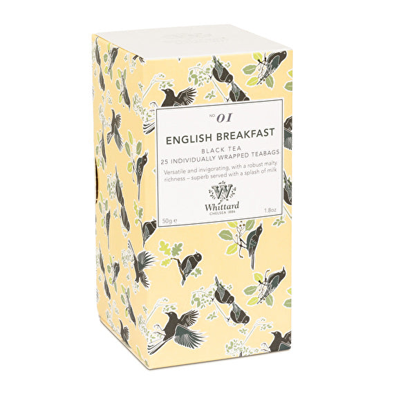 English Breakfast Tea Discoveries 25 Individually Wrapped Teabags Whittard- Best By: 10 2019 Online Sale