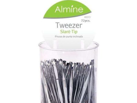 Almine Slant Tip Tweezer 72Ct For Discount