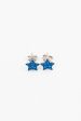 Crystal Star Pave Stud Silver Earrings on Sale