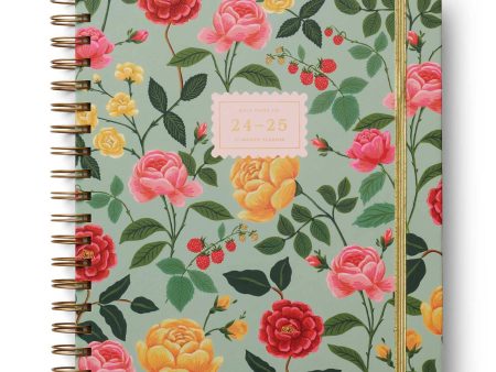 Rifle Paper Co. 2024-2025 Roses 17-Month Academic Hardcover Spiral Planner For Discount