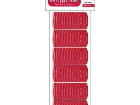 Annie Self-Gripping Rollers 1 1 4In 6Ct Red For Sale