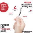 Annie 6.5cm Big Curve Bobby Pin 6ct Black For Cheap